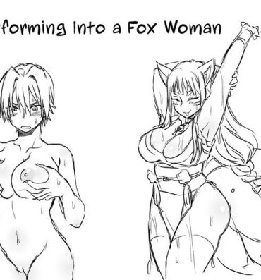 Kashima Transforming Into A Fox Girl | Kitsune Nyotaika Mono- Original hentai Fellatio